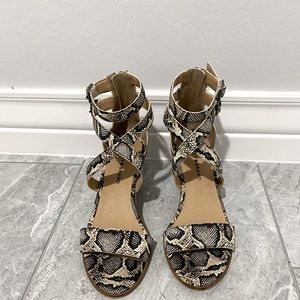 Snake print sandals